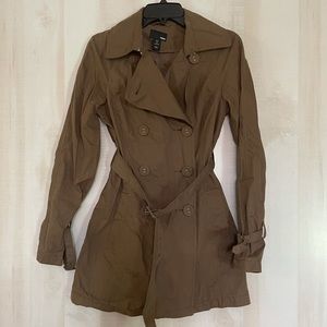 H&M short trench coat brown, size 6